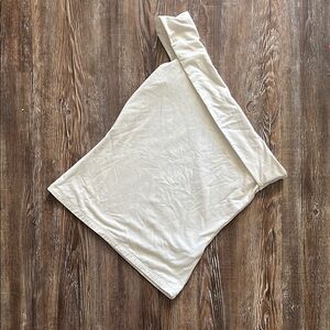 Abercrombie & Fitch Cream White One Shoulder Modal Blend Collection Neutral Top